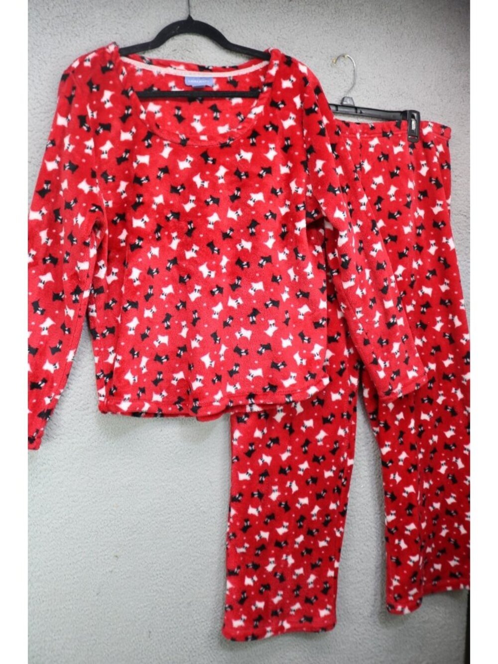 Laura Scott Soft Fleece Pajama Set-Puppy Dogs-Size Large-Soft-Cozy Chic